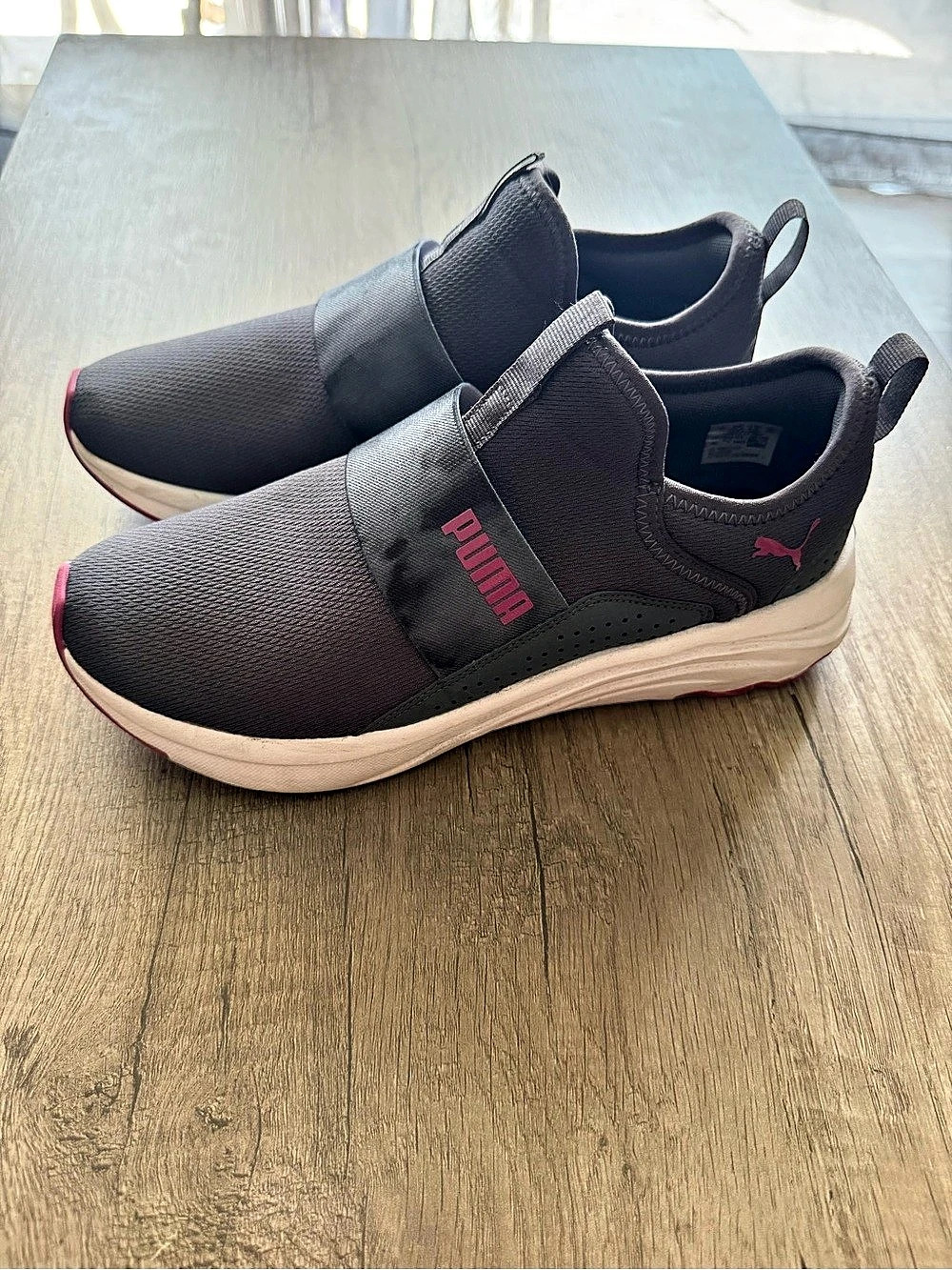 Puma Softride Sophia Slip-On Sneaker Women's Gray & Pink US 9.5